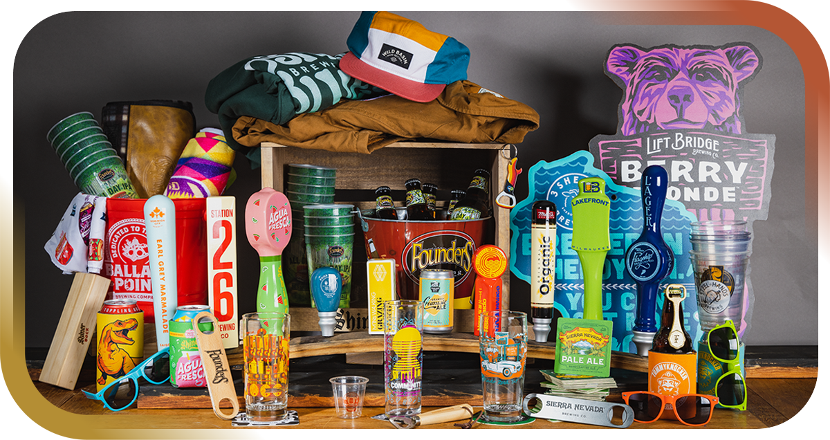 Branded glassware for breweries