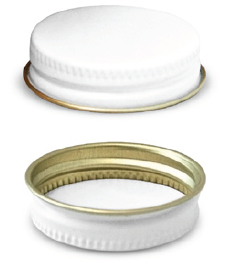 White Metal Cap, Paper Liner