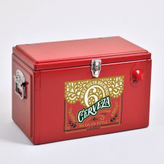 Vintage Metal  20 qt Tool Box Cooler