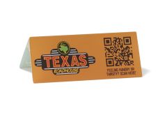 MENU/INFO SCANNER TABLE TENT